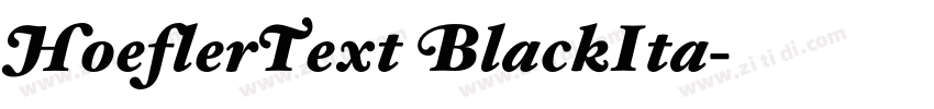 HoeflerText BlackIta字体转换